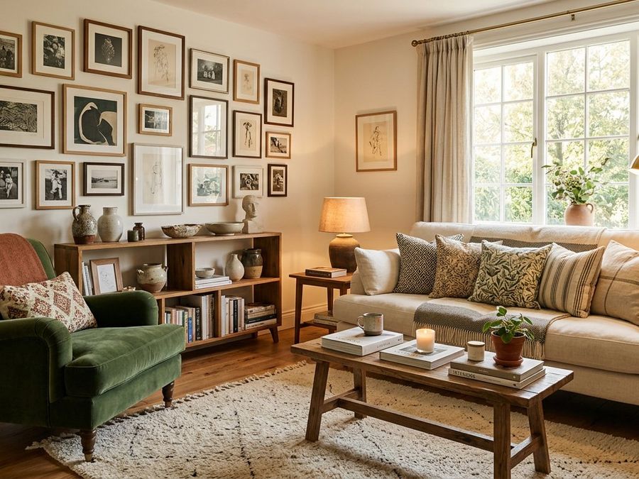 Elegantly styled living room with curated decor by Home Comfort Zenith